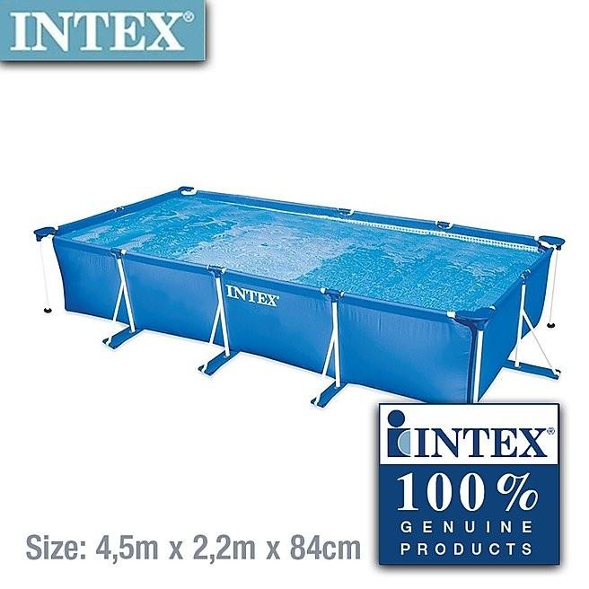 みねや】特大プール！INTEX フレームプール 4.5m×2.5m×84cm カバー付き 