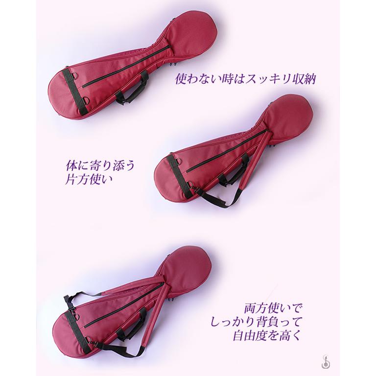 三味線用ソフトケース 1680D（リュック式）津軽三味線/太棹 軽量 軽