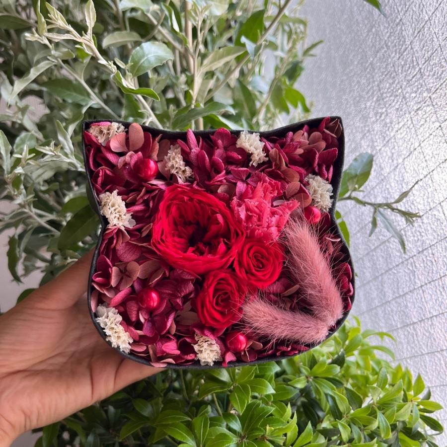 ねこばこ Mathilda マチルダ プリザーブドフラワー オリジナル 猫型 フラワーボックス 個性派 大人かわいい おしゃれ 猫ギフト |  | 05