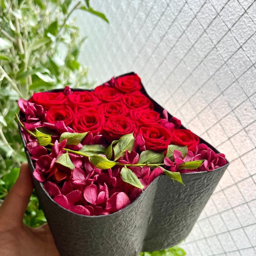 ねこばこ Ruby ルビー プリザーブドフラワー オリジナル 猫型 フラワーボックス 個性派 大人かわいい オシャレ 猫ギフト |  | 12