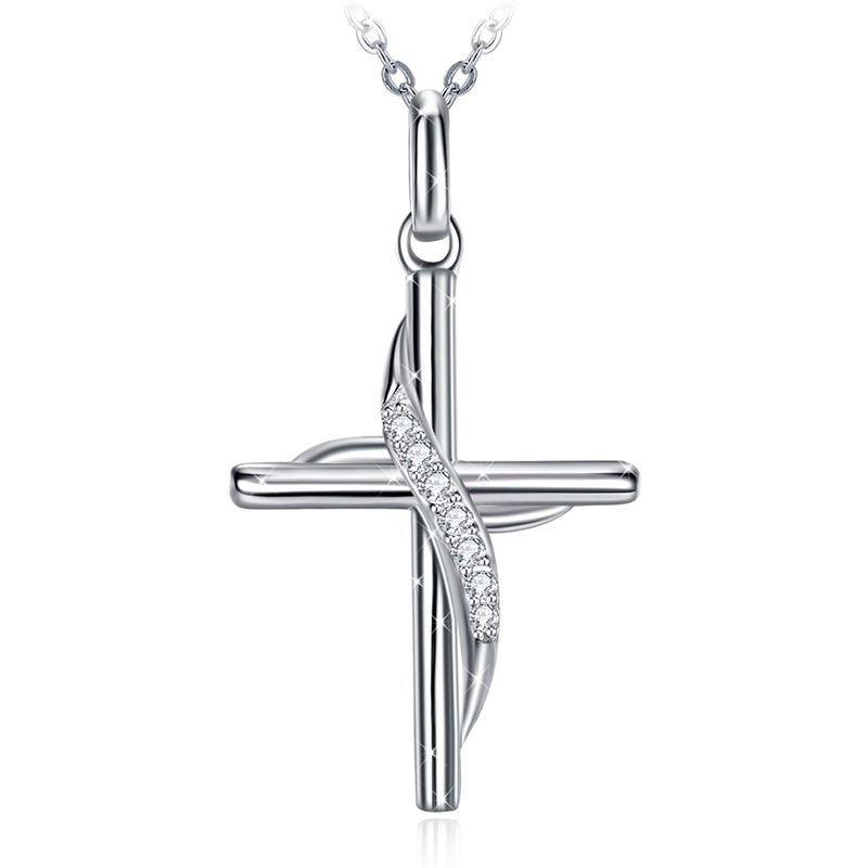 セール 登場から人気沸騰 キッズ ネックレス レディース ジュエリー バレンタイン デー 可愛い ハートj Ros E 十字架 人気 ジルコン 5a シルバー925 ペアネックレス ペンダント Www Gatorheatandair Com