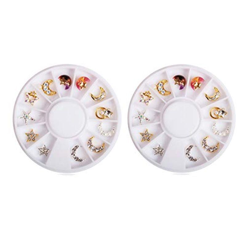 ネイル 最大5万円offクーポン ラインストーンセット ネイルパーツ ネイル デコ用 ラウンドケース付け グリッターアクセサリー 12種類の形 2個 セット 59r9twtlvk Www Kbdav Ac In