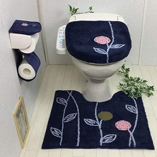トイレマット かわいい 3点セット 洗浄暖房型 洗浄暖房型 ペーパーホルダーカバー キッチン 日用品 文具 おしゃれ かわいい 花 モダン フラワー ネイ ミニケア 北欧 A B06xvtqwpb 激安通販新作