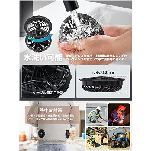 注目の[NQG] ファンバッテリーセット 19V超高出力 2023年モデル水洗い