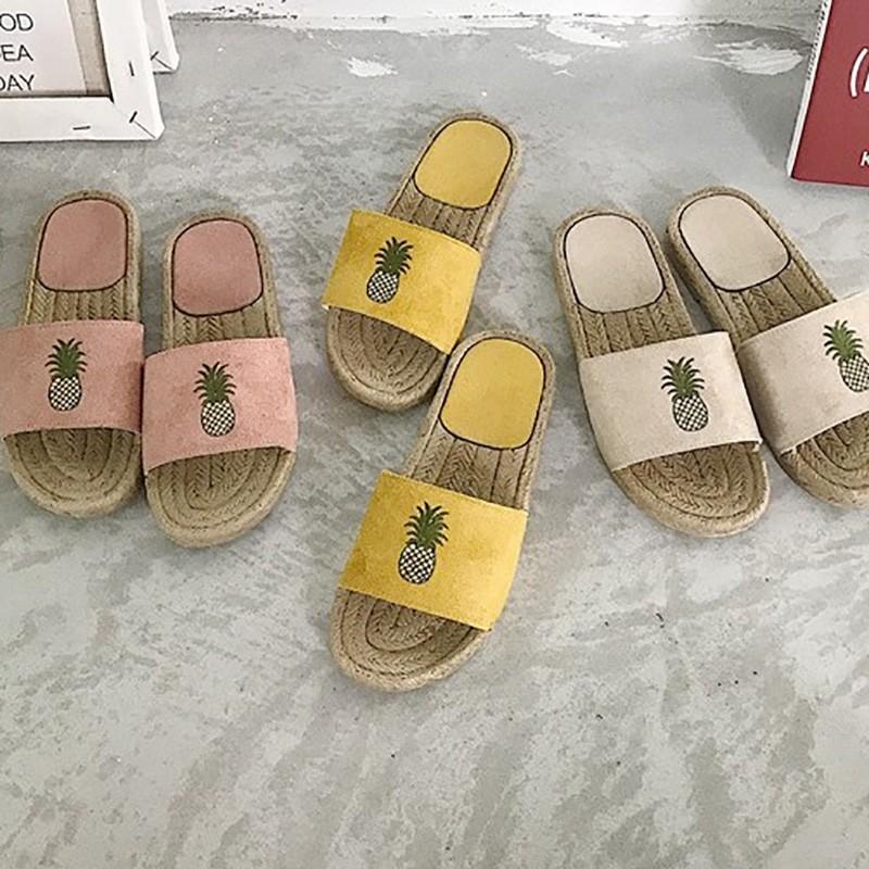 スリッパ 夏用 レディース おしゃれ 外履き 室内履きスリッパ 来客用 きやすい フラットシューズ パイナップル柄 ビーチサンダル 洗える夏スリッパ 美脚 Fy843 ミニーパンダ 通販 Yahoo ショッピング
