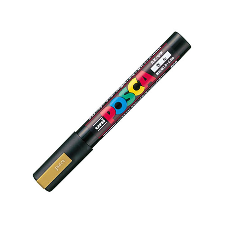 三菱鉛筆 水性ペン ポスカ 中字 金 PC5M-25 : Mini-s - 通販