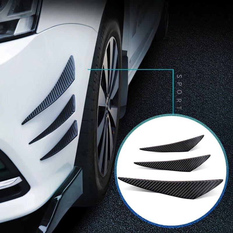 6 個汎用型ゴム車フロントバンパーリッププロテクターリアディフューザーオートカーボンファイバースポイラースプリッタ翼保護ガード|mini-tokyo|02