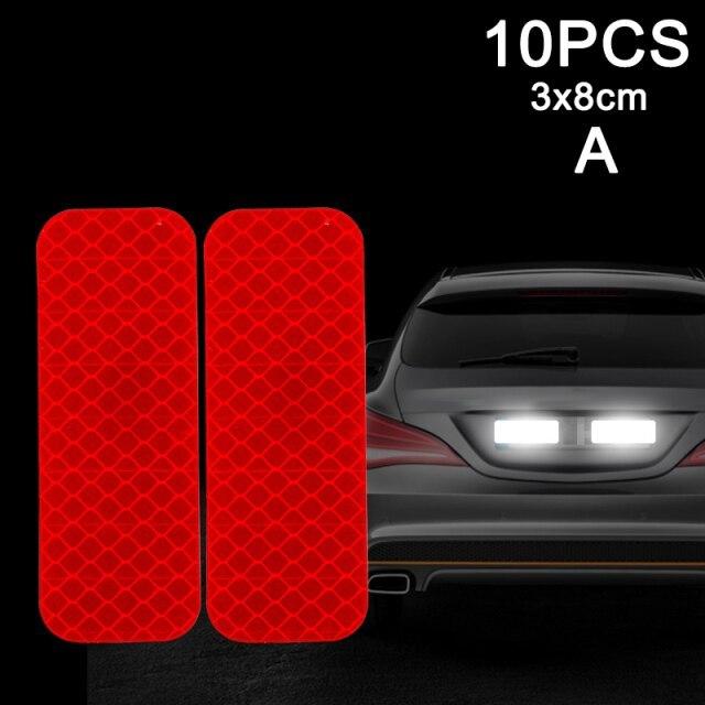 粘着性反射テープ 10個 車のドア接着剤 警告テープ 通販激安