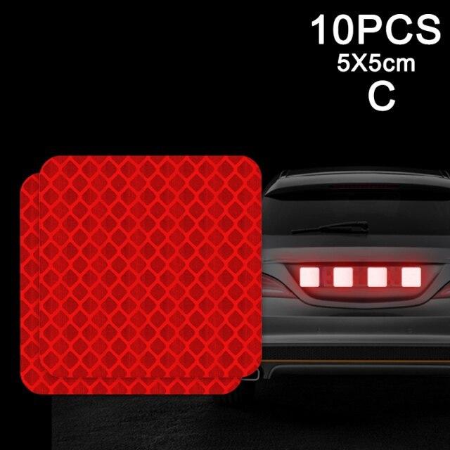 粘着性反射テープ 10個 車のドア接着剤 警告テープ 訳あり品