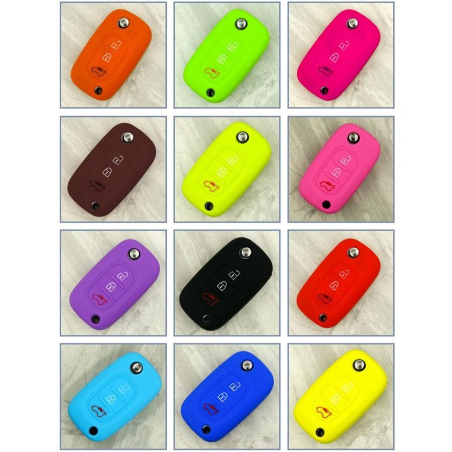 ルノーメガーヌ3,フルエンス,メルセデスベンツsmart fortwo 453 forfour用のシリコンキーケース,スキンホルダー,カーアクセサリー|mini-tokyo|08