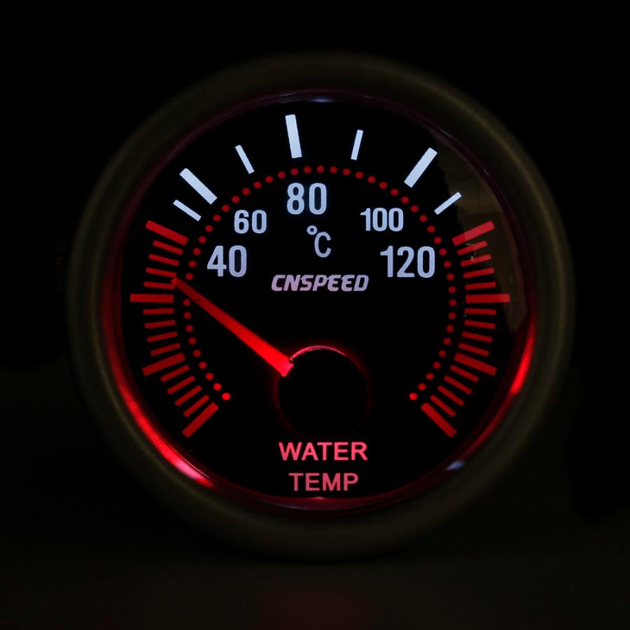 オープニング 車の水温計 摂氏40 1度の水温計 2インチ 52mm汎用型白色led デジタル煙レンズ 12v センサー付き Shreejiagro Com