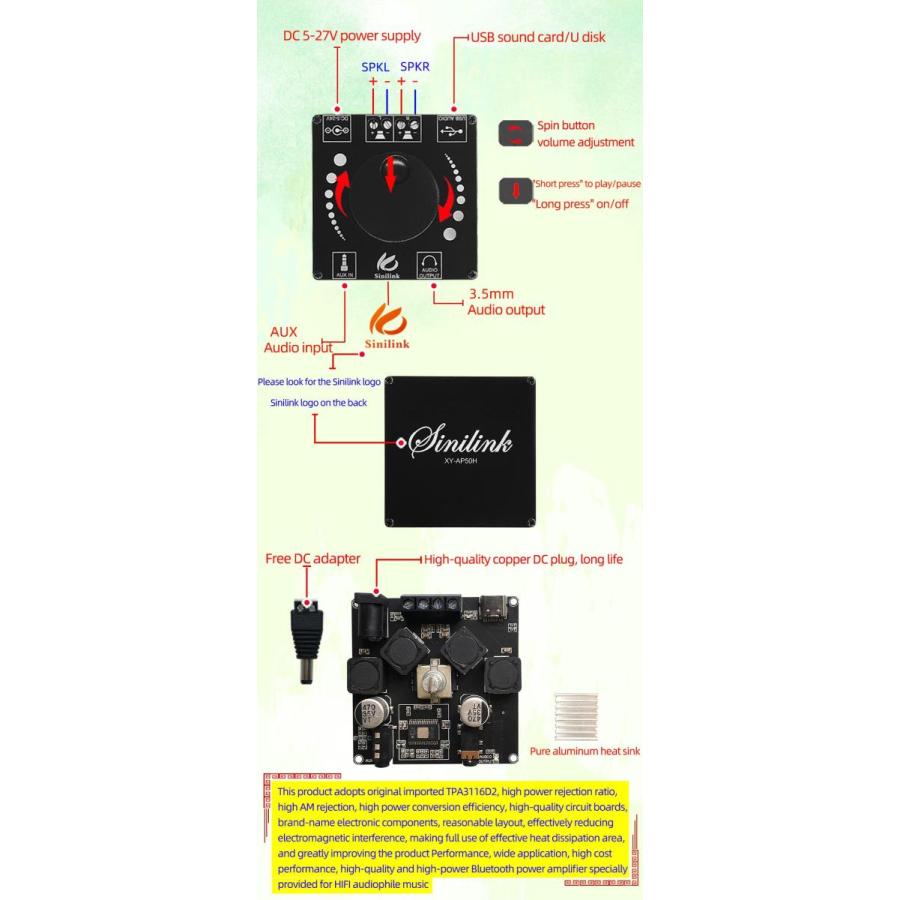 デジタルオーディオパワーアンプ,50W,50W,Bluetooth 5.0,クラスD,10W〜200W,USD2BUSBステレオ サウンドカード,サウンドカード,アプリXY-AP50H :ccc202206021047-01336:Minimum Tokyo - 通販 - Yahoo!ショッピング デジタルオーディオパワーアンプ,50W,50W,Bluetooth 5.0,クラスD,10W〜200W,USD2BUSBステレオ サウンドカード,サウンドカード,アプリXY-AP50H :ccc202206021047-01336:Minimum Tokyo - 通販 - Yahoo!ショッピング
