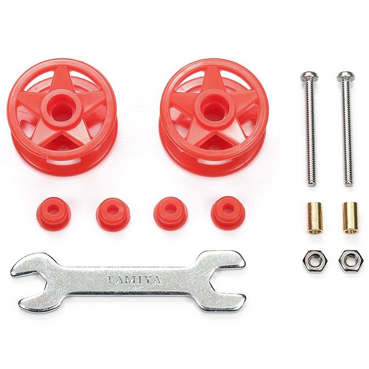 ミニ四駆 タミヤ 95697 2段低摩擦プラローラー (19-19mm) レッド (ミニ