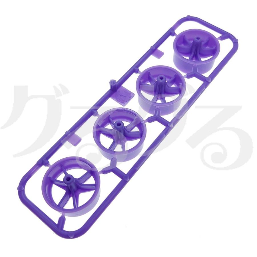 ミニ四駆 タミヤ 【Bパーツ】 大径ホイール Vスポーク パープル バラ