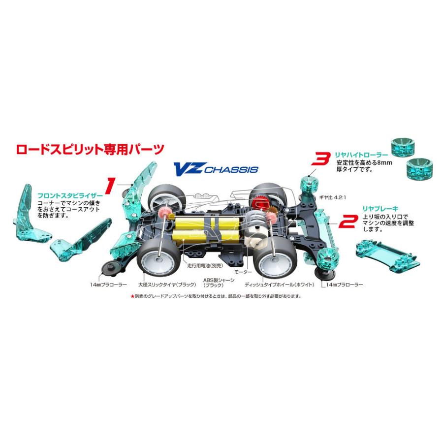 ミニ四駆 タミヤ 【Vパーツ】 ロードスピリット専用パーツ クリヤー