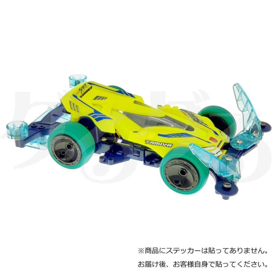 半完成品 タミヤ ロードスピリット 蛍光イエロー×ダークブルーシャーシVer. ケース付き グるグるオリジナル｜mini4-guruguru｜04