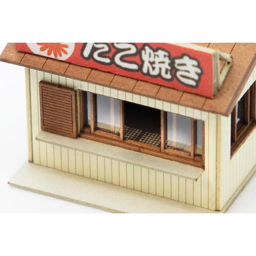 Nゲージ_駅前たこ焼き屋さんAペーパーキット : ミニチュア工房
