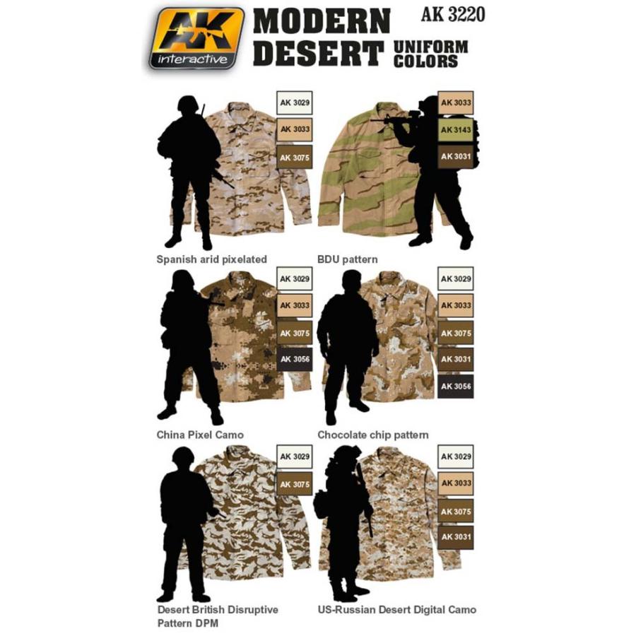 現用 砂漠迷彩の制服カラーセット Modern Desert Colors 17ml X 6本入 Ak 32 ミニチュアパーク 通販 Yahoo ショッピング