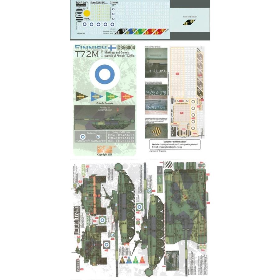Decals Echelon D 1 35 Finnish T 72m1 Markings Generic Woodland Resort Com