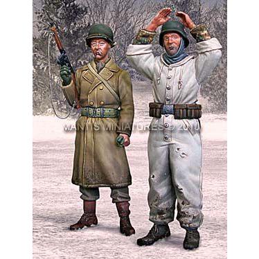 手を挙げろ アメリカ軍 歩兵 ドイツ軍 捕虜 アルデンヌ1944年 2体入 Hands Up U S Infantryman German Pow Ardennes 1944 1 35 Mant Mant ミニチュアパーク 通販 Yahoo ショッピング