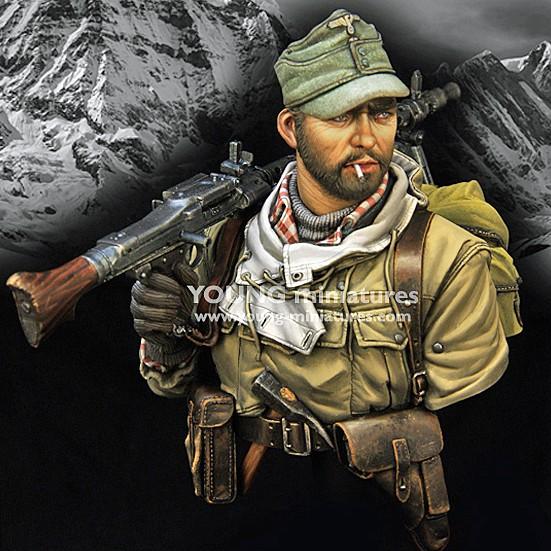 ドイツ軍 Mg34機関銃を担ぐ山岳猟兵 Ss Gebirgsjager Wwii Mg34 Machine Gun Set 1 10バスト Ym1860 Ym1860 ミニチュアパーク 通販 Yahoo ショッピング