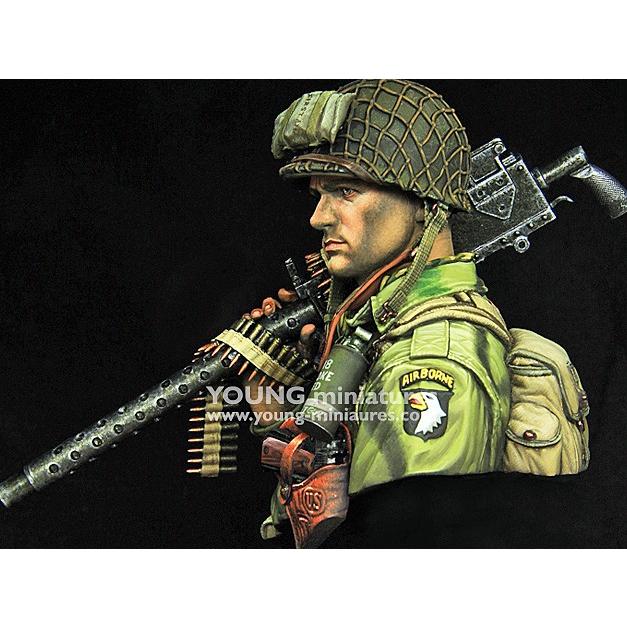 アメリカ軍 M1919機関銃を担ぐ空挺兵 Ww2 Ww2 Us Airborne With M1919 1 10バスト Ym1873 Ym1873 ミニチュアパーク 通販 Yahoo ショッピング