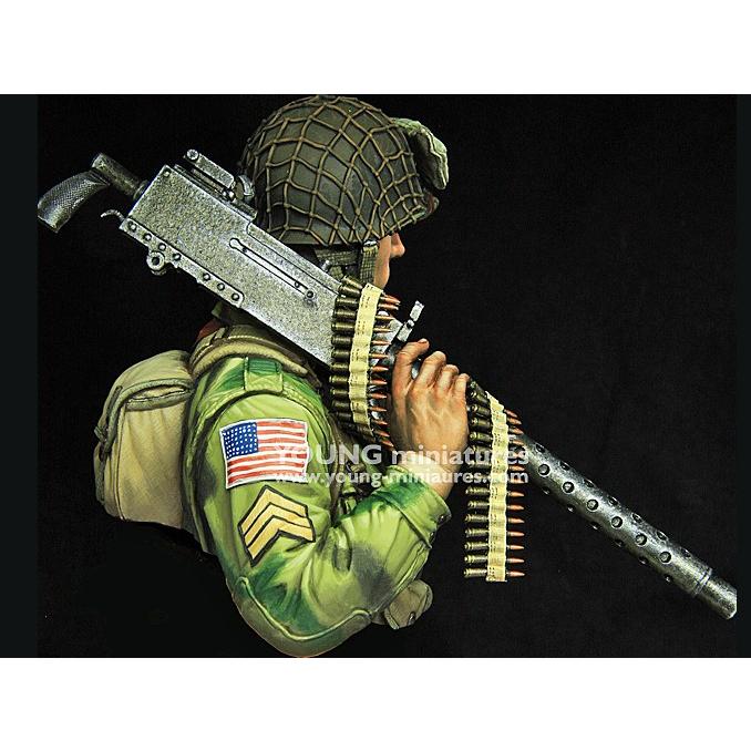 アメリカ軍 M1919機関銃を担ぐ空挺兵 Ww2 Ww2 Us Airborne With M1919 1 10バスト Ym1873 Ym1873 ミニチュアパーク 通販 Yahoo ショッピング
