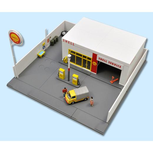 トミカラマヴィンテージ 02ａ ガソリンスタンド　（シェル） TOMYTEC トミカラマヴィンテージ 02a ガソリンスタンド（シェル
