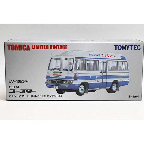 トミカリミテッドヴィンテージ トヨタ コースター ハイルーフ DX車 (白/赤) LV-184b トヨタ コースター ハイルーフ デラックス車（白/赤