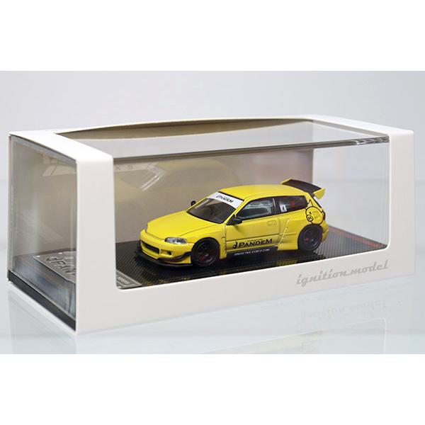 ignition model 1416 PANDEM CIVIC (EG6) Yellow　パンデムシビック　※Tarmac Works限定品｜minicar-kenbox｜02