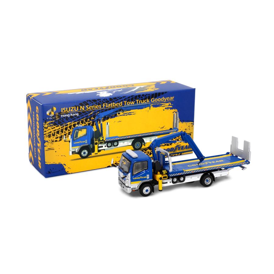TINY ATC65621 いすゞ N Series Flatbed Tow Truck Good Year