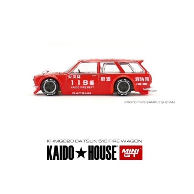 MINI GT KHMG020 ダットサン KAIDO 510 ワゴン FIRE V1(右ハンドル) ※1