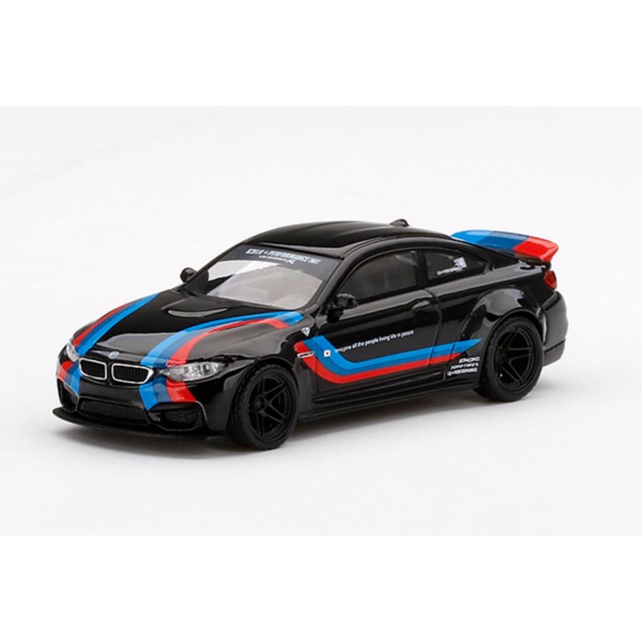 MINI GT　MGT00306-MJ　BMW LB★WORKS M4 ブラック/ Mストライプ (左ハンドル) 北米限定 ※ブリスター・1/64スケール｜minicar-kenbox