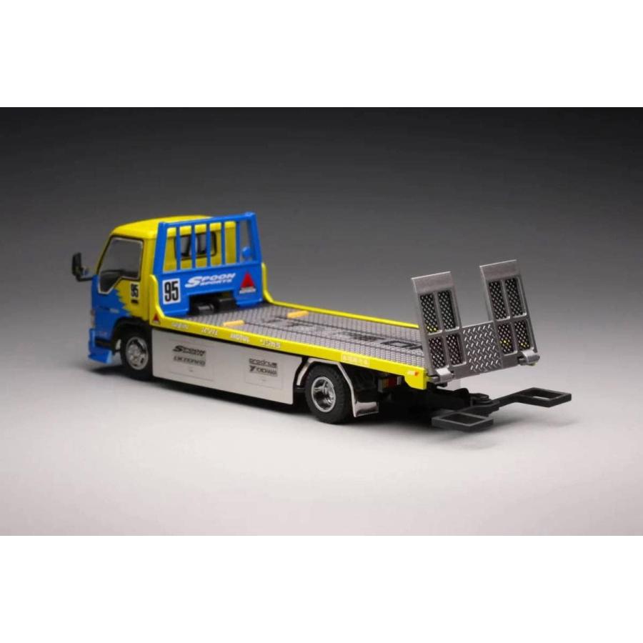 Micro Turbo PEAKO　MT6405A4　Custom Flatbed Tow Truck "SPOON Livery"トラック 積載車 (青/黄) ※1/64スケール｜minicar-kenbox｜05