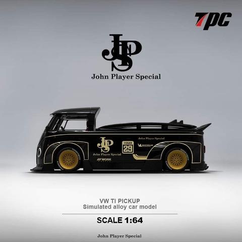 TPC　VW Volkswagen T1 ピックアップ トラック Black Gold JPS ※1/64スケール｜minicar-kenbox｜05