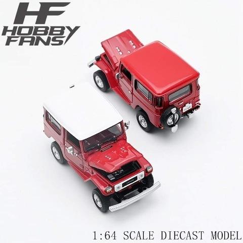Hobby Fans トヨタ ランドクルーザー FJ40 RED ホワイトルーフ ※1/64
