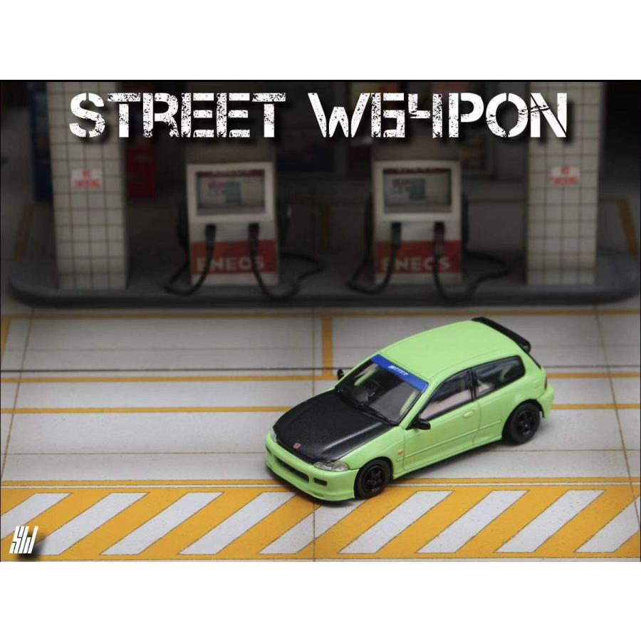 Street Weapon ホンダ シビック EG6 Spoon Green ※1/64スケール