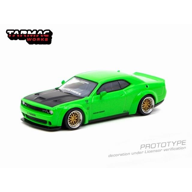 Tarmac Works T64G-TL039-GR Dodge Challenger SRT HellcatGreen Tarmac Works T64G-TL039-GR Dodge Challenger SRT HellcatGreen