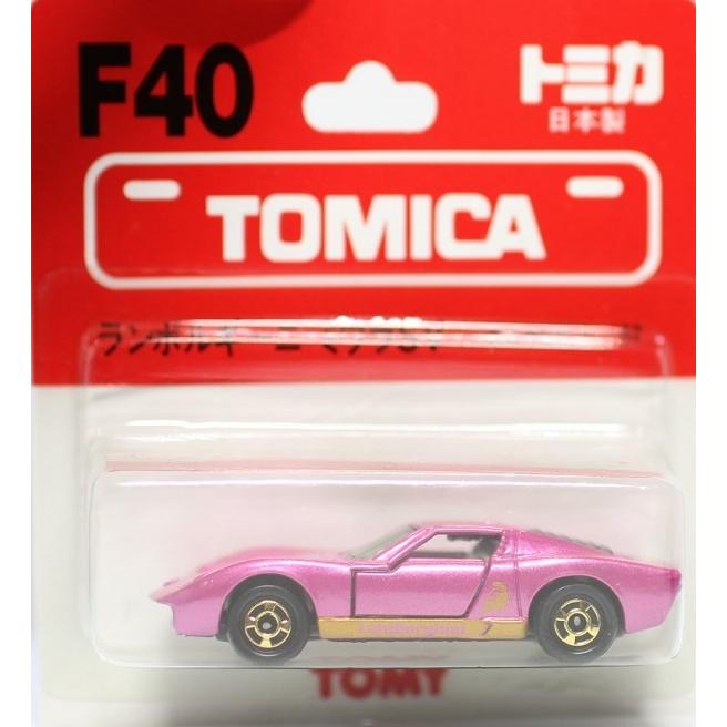 トミカ　ランボルギーニ　ミウラ　F40 ミニカー 1/62 スケール 新品】トミカ 日本製 F40 ブリスター ランボルギーニ ミウラSV 1/62