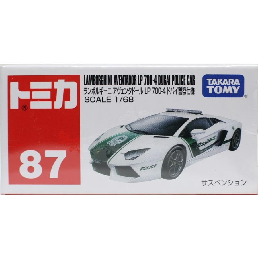 新品　トミカ 87 ランボルギーニ アヴェンタドール LP700-4ドバイ警察仕様 240001013254｜minicars