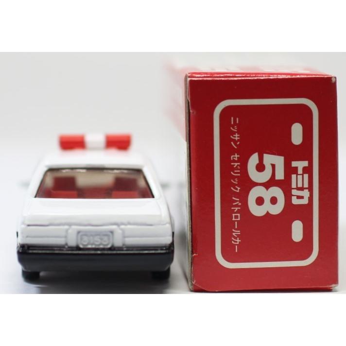 USED】トミカ 赤箱 58 日産セドリックパトロールカー 赤TOMYロゴ