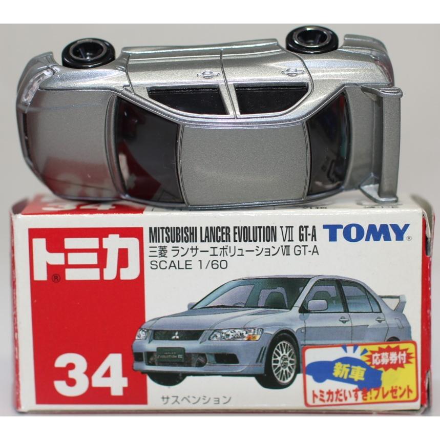 USED トミカ 34 三菱 ランサーエボリューションVII GT-A 新車シール 