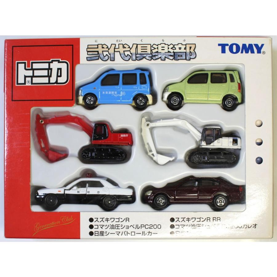 USED トミカ 弐代倶楽部 6台セット ワゴンR コマツ油圧ショベル
