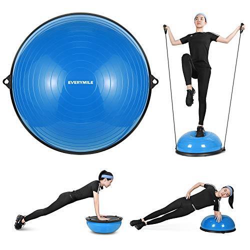 新品 バランスボール 半円型 チューブ付き 半球 ダイエット 直径58 Everymile エクササイズボール 体幹トレーリング バランスボード 日本製 Nicmosul Org