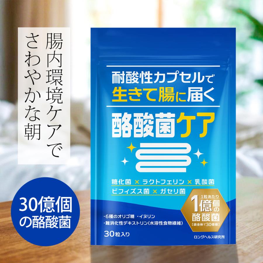 ロングヘルス研究所 酪酸菌 サプリ 30日分 乳酸菌 腸活 ビフィズス菌