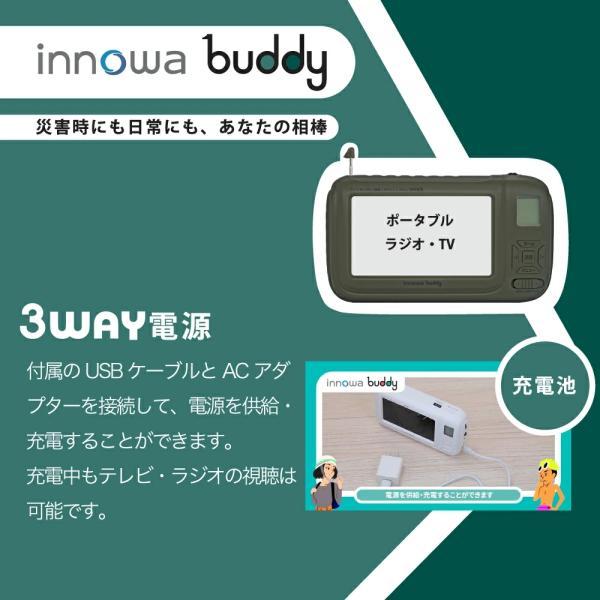 【美品】innowa buddy ポータブルラジオ・テレビ　災害　防災　手回し innowa buddy ポータブルラジオ ポータブルTV 手回し ラジオ 持ち運び