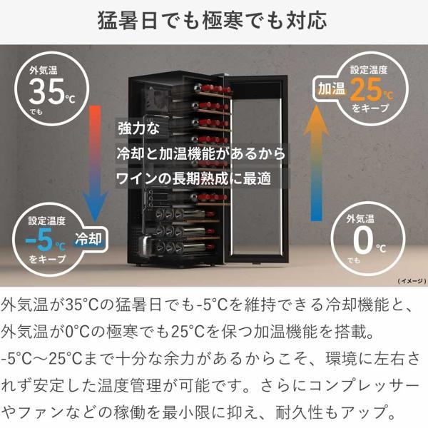 さくら製作所 ワインセラー 58L ワイン22本 氷温 M5 GX22 正規品 静音 ワインクーラー 省スペース 右開き おしゃれ 温度 -5°C〜25℃ 低温冷蔵 ||||||||||の画像