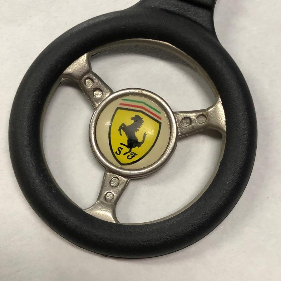 イタリア Ferrari公式 F1 ステアリング 缶ケース ペン&キーホルダー Ferrari（フェラーリ） 現品 ステアリング型 キーホルダー : ミニ