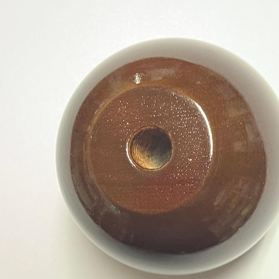 ヴィンテージ迫力満点！鹿ツノ丸太 ラスト1点 丸型ウッドシフトノブ・ビックマーク（クーパー/青） : ミニ