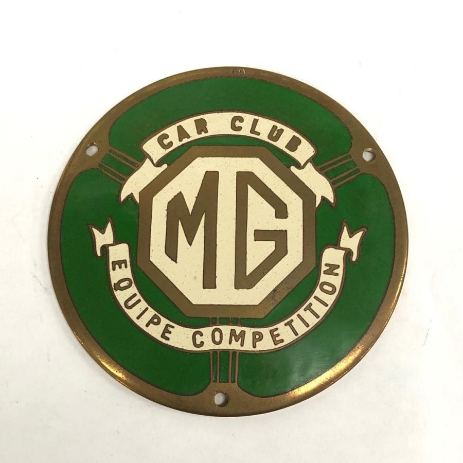 MG 現品 MG CAR CLUB カーバッチ・グリーン : ミニマルヤマ - 通販